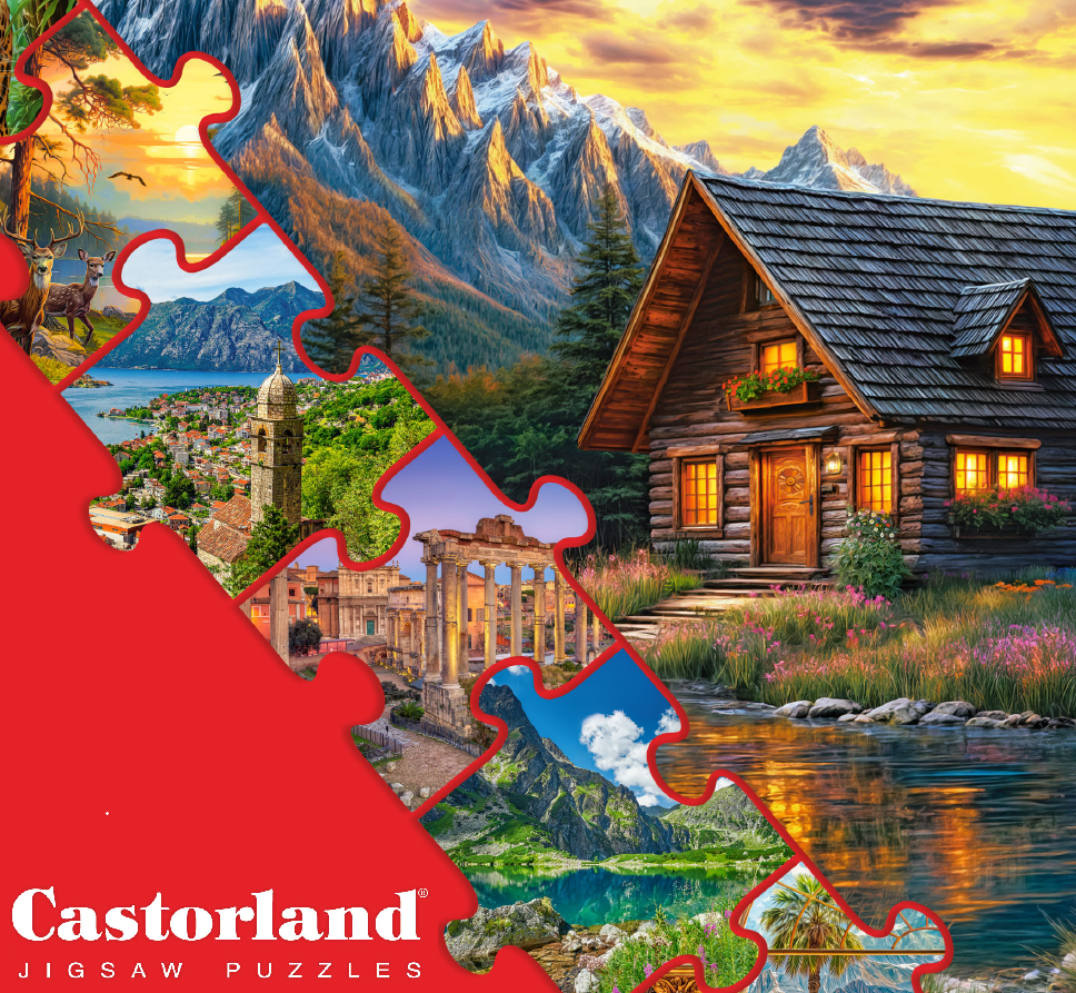 1000 Piece Jigsaw Puzzle, Fun by the Sea, Art Collection, Tropical Beach Resort Chaos, Humorous Summer Vacation Scene, Adult Puzzle, Castorland C-105151-2