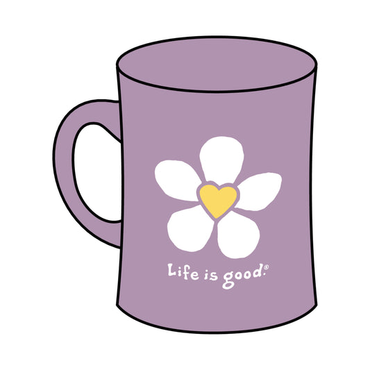 DINER MUG BOLD HEART FLOWER