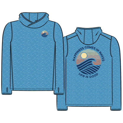 MEN'S ACTIVEWEAR HAPPINESS SUNSET WAVES LONG SLEEVE