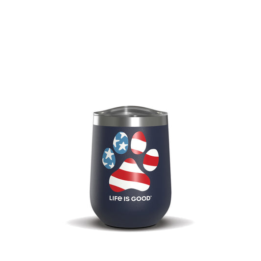 12OZ STAINLESS STEEL TUMBLER US FLAG PAW