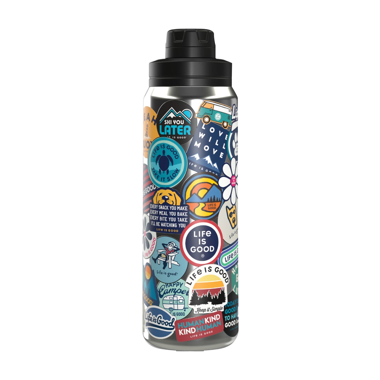 26OZ STAINLESS STEEL WATER BOTTLE STICKER COLLAGE