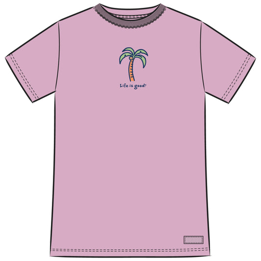 WOMEN'S PALM TREE SHORT SLEEVE CRUSHER T