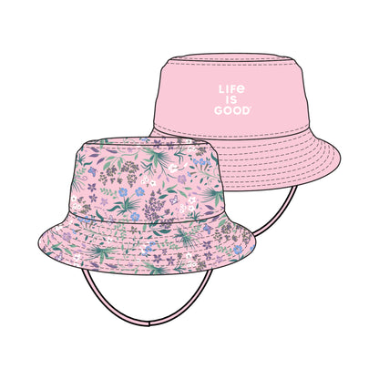 KID'S BOTANICAL BUTTERFLY PATTERN BUCKET HAT