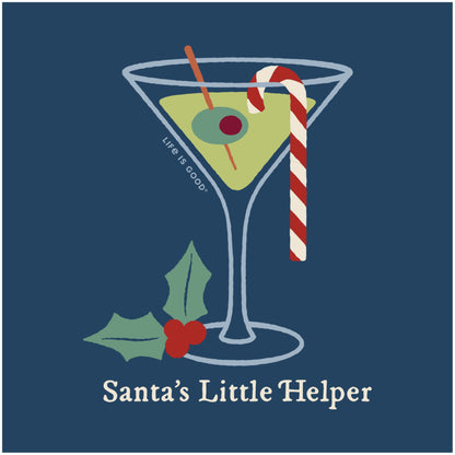 WOMEN'S SANTA'S LITTLE HELPER MARTINI VEE