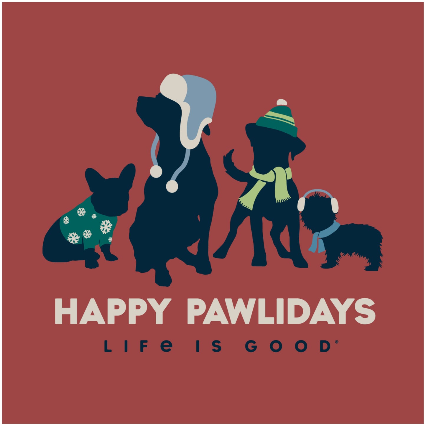 MEN'S HAPPY PAWLIDAY PUPS LONG SLEEVE CR