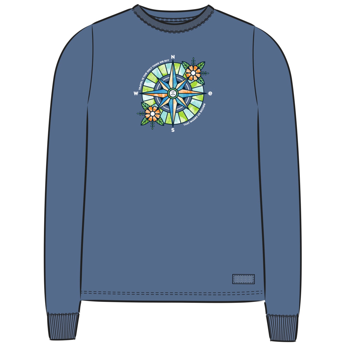 WOMEN'S FLORAL COMPASS RICHER LONG SLEEVE