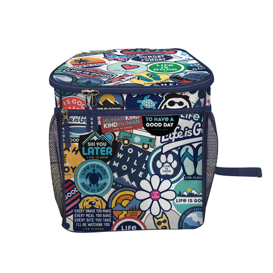 STICKER PRINT 30-CAN BACKPACK COOLER