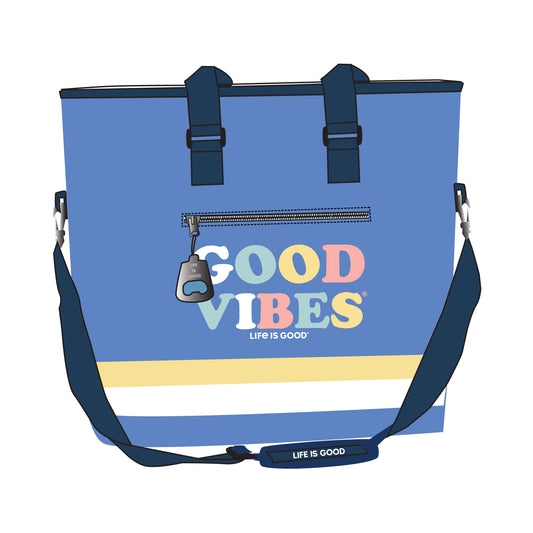 GOOD VIBES 36-CAN COOLER TOTE