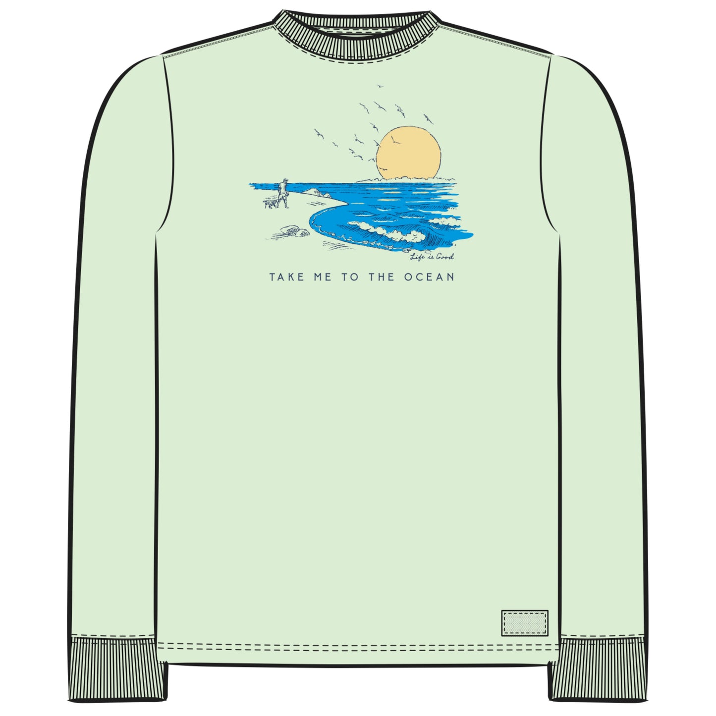 MEN'S OCEAN WALK LONG SLEEVE CRUSHER TEE