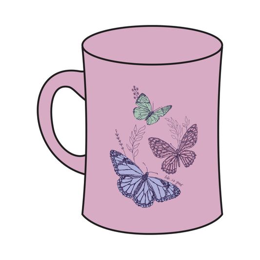 DINER MUG WILDFLOWER AND BUTTERFLIES