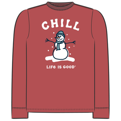 KIDS CHILL SNOWMAN LONG SLEEVE CRUSHER T